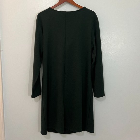 Eloquii Dark Green Cowl Neck Knit Long Sleeve Sweater Dress Shift Classy 18 Plus - Picture 6 of 9